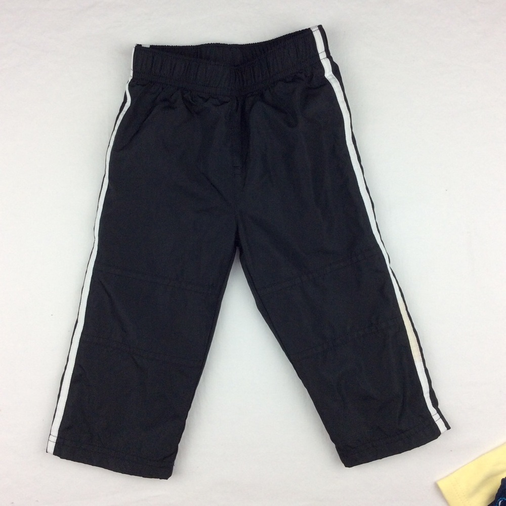 🍼 6 for $18 Black Track Pants with White Lines